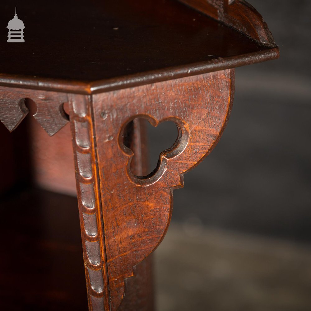 19th C Barrel Back Pugin Style Bookcase From an Oxford College