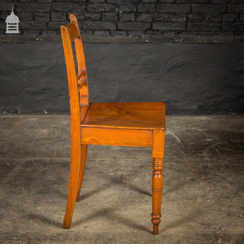 Pair of 18th C Elm Country Farmhouse Chairs