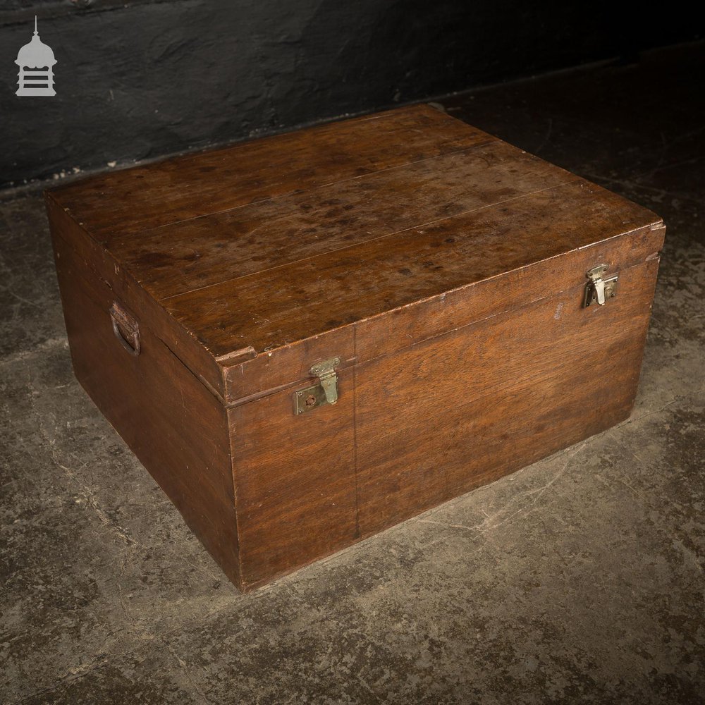 Large 19th C Elm Trunk Chest