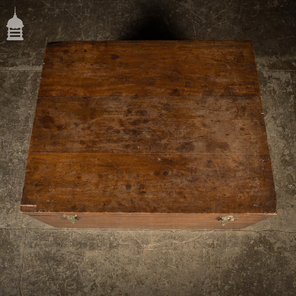 Large 19th C Elm Trunk Chest