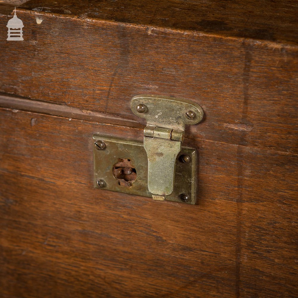 Large 19th C Elm Trunk Chest