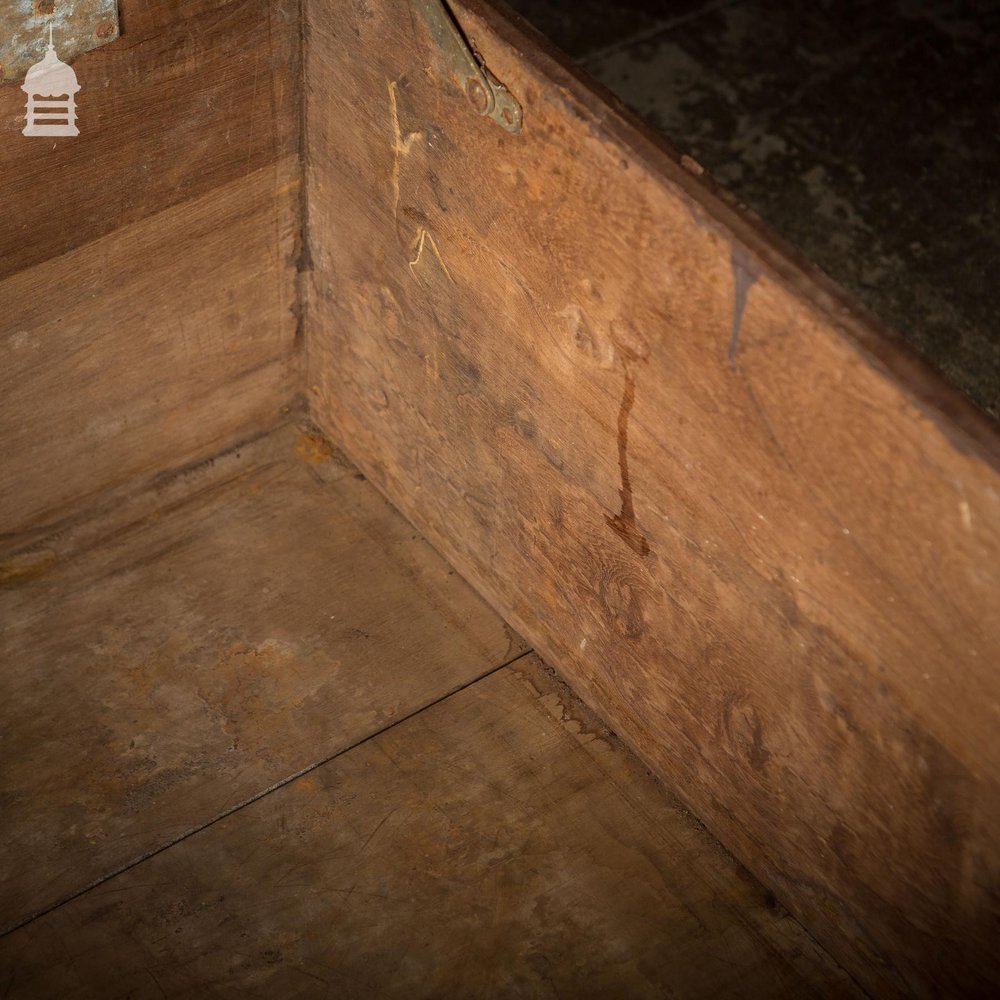 Large 19th C Elm Trunk Chest