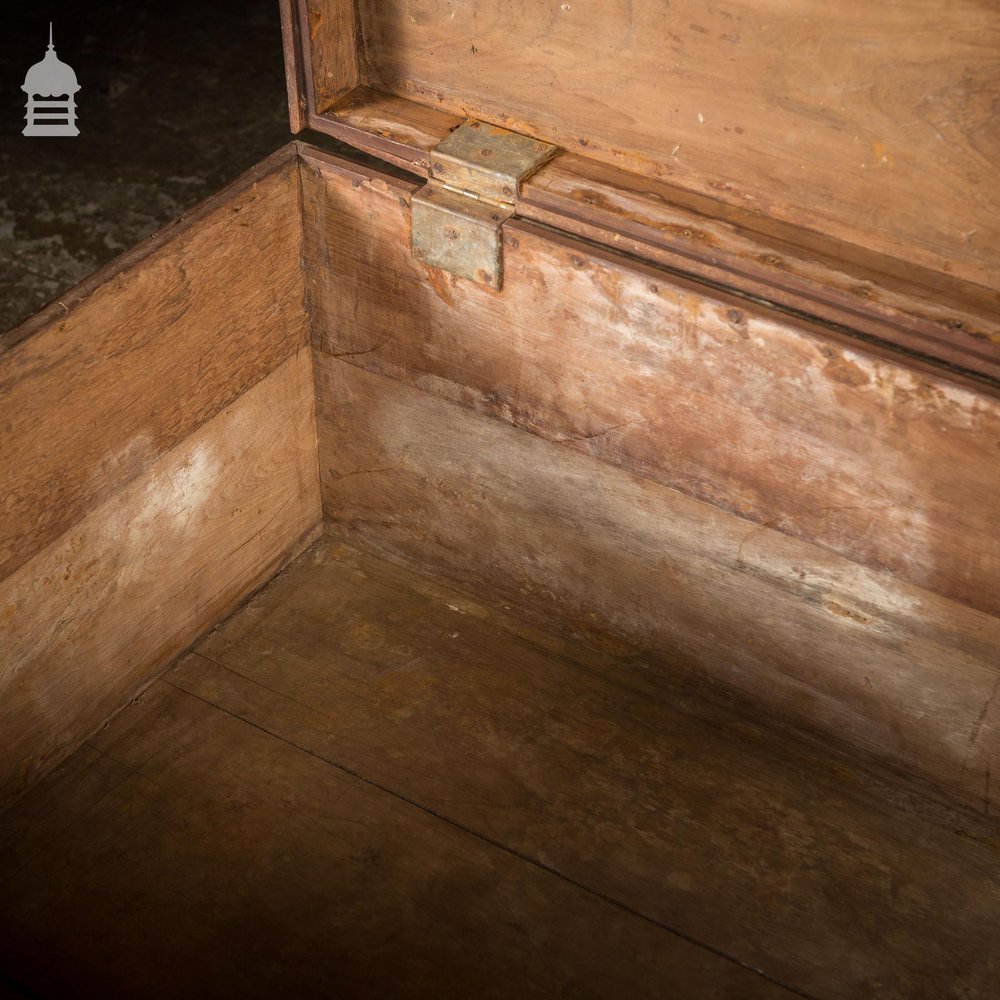 Large 19th C Elm Trunk Chest