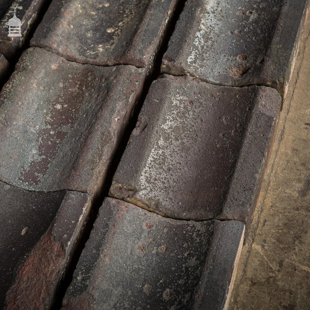 Batch of 15 Staffordshire Blue Drainage Floor Bricks a Run of 4 Metres