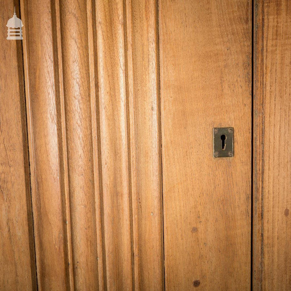 Pair of Teak Doors With Scroll Design and Brass Hardware Circa 1900