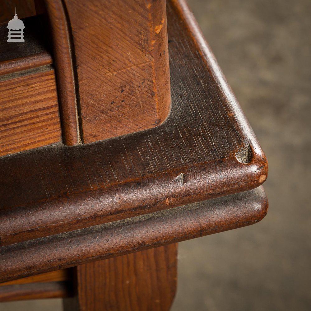 Unusual 19th C Aesthetics Movement Pitch Pine Ecclesiastical Throne Chair