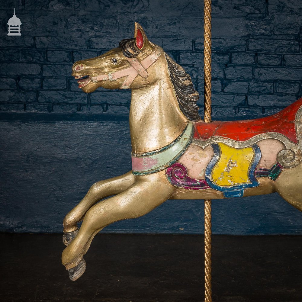 A Rare English 19th C Juvenile Carousel Galloper Horse by Anderson of Bristol Circa 1890 No. 5