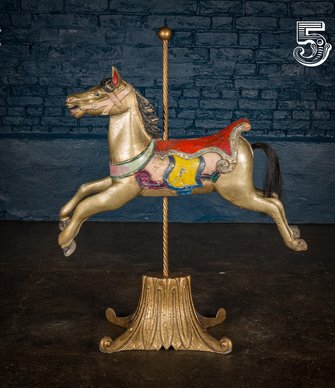 A Rare English 19th C Juvenile Carousel Galloper Horse by Anderson of Bristol Circa 1890 No. 5