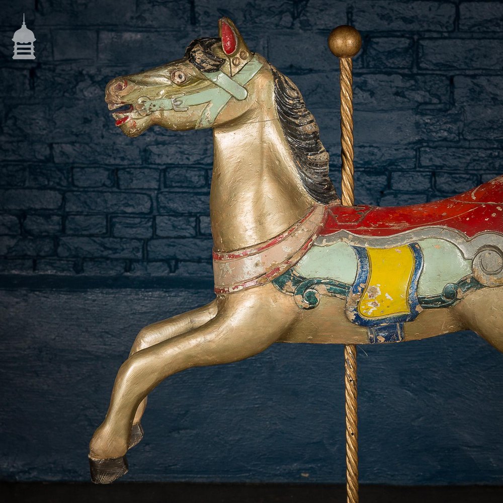 A Rare English 19th C Juvenile Carousel Galloper Horse by Anderson of Bristol Circa 1890 No. 6