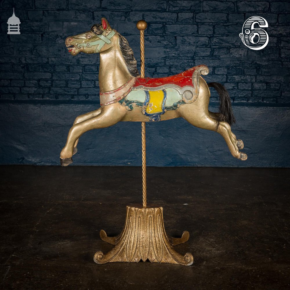 A Rare English 19th C Juvenile Carousel Galloper Horse by Anderson of Bristol Circa 1890 No. 6