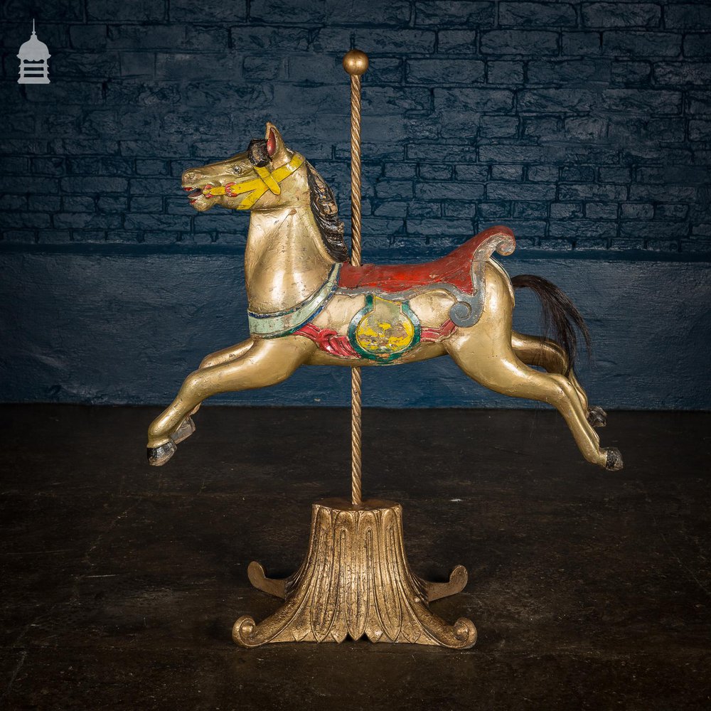 A Rare English 19th C Juvenile Carousel Galloper Horse by Anderson of Bristol Circa 1890 No. 9