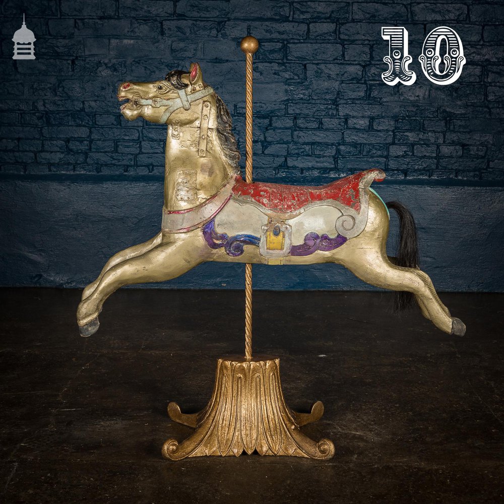 A Rare English 19th C Juvenile Carousel Galloper Horse by Anderson of Bristol Circa 1890 No. 10