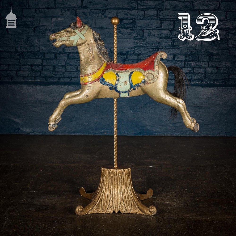 A Rare English 19th C Juvenile Carousel Galloper Horse by Anderson of Bristol Circa 1890 No. 12