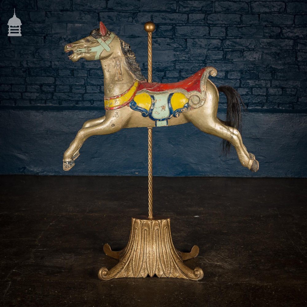 A Rare English 19th C Juvenile Carousel Galloper Horse by Anderson of Bristol Circa 1890 No. 12