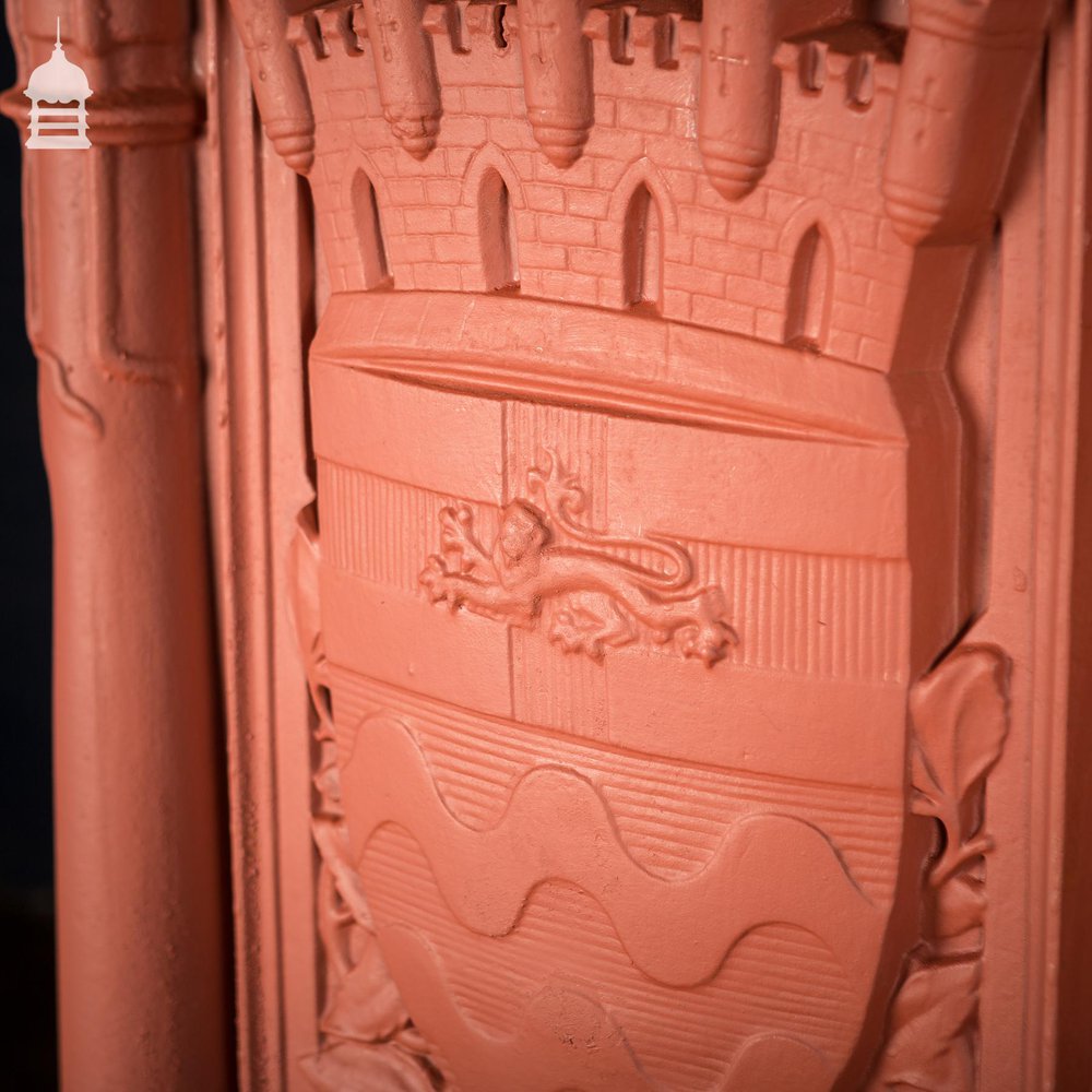 Pair of Cast Iron London County Council Embankment Lamppost Bases finished in Red Oxide Primer