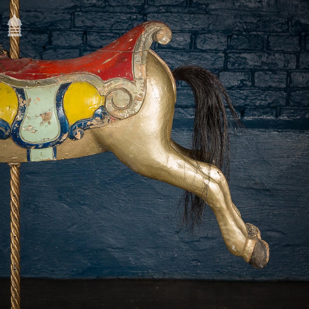 A Rare English 19th C Juvenile Carousel Galloper Horse by Anderson of Bristol Circa 1890 No. 12