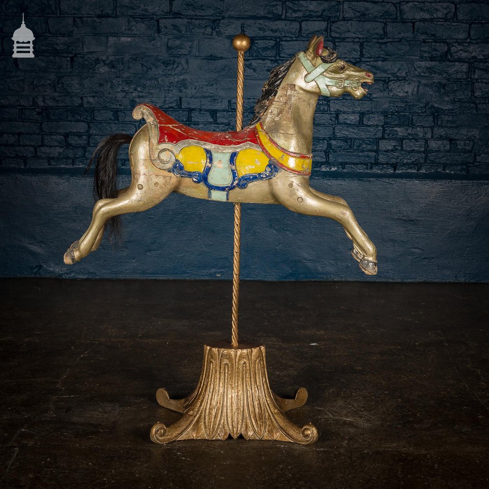 A Rare English 19th C Juvenile Carousel Galloper Horse by Anderson of Bristol Circa 1890 No. 12