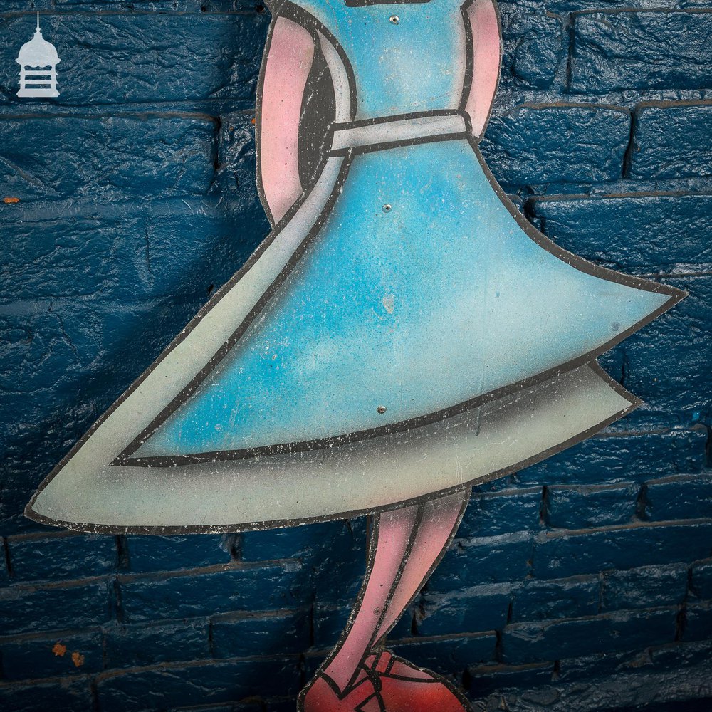 Vintage Metal Hand Painted ‘Alice’ Character from an Alice in Wonderland Children’s Ride