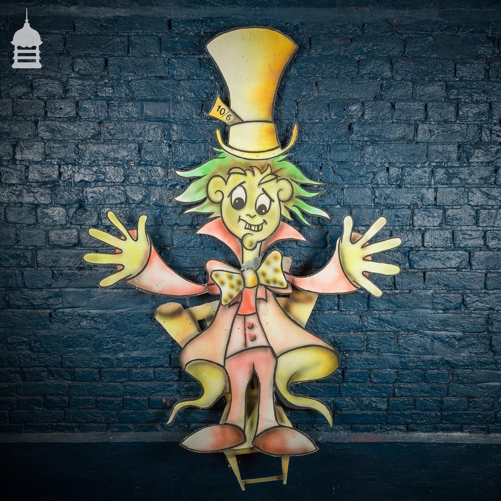 Hand Painted Vintage ‘Mad Hatter’ Character from an Alice in Wonderland Children’s Ride