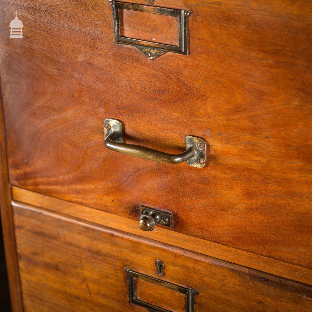 1930’s Simpoles of Manchester Hardwood 4 Drawer Filing Cabinet