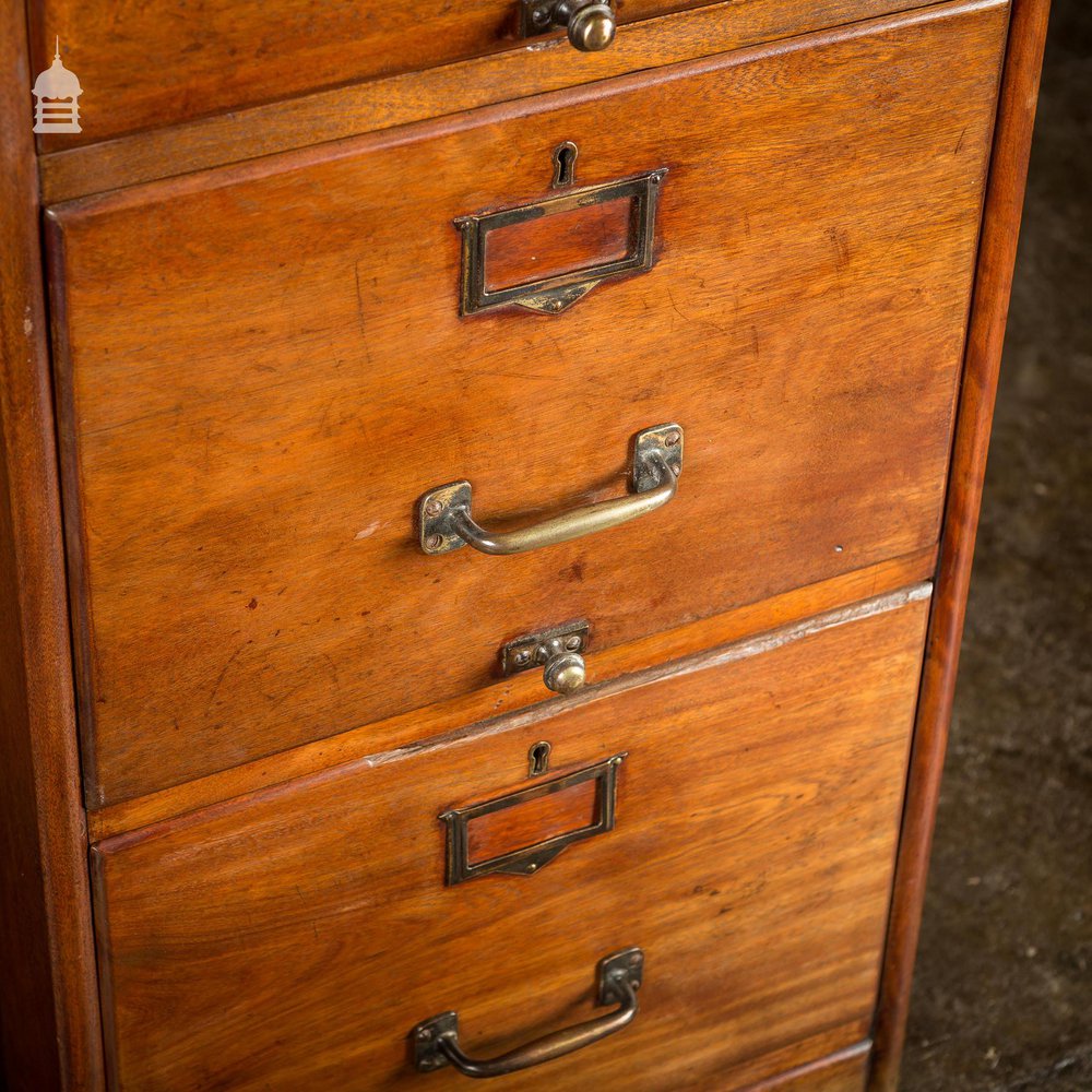 1930’s Simpoles of Manchester Hardwood 4 Drawer Filing Cabinet