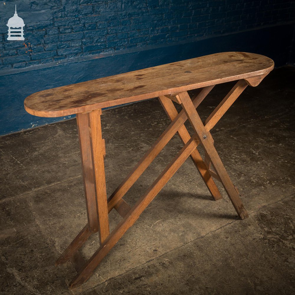 Early 20th C Teak Folding Ironing Board