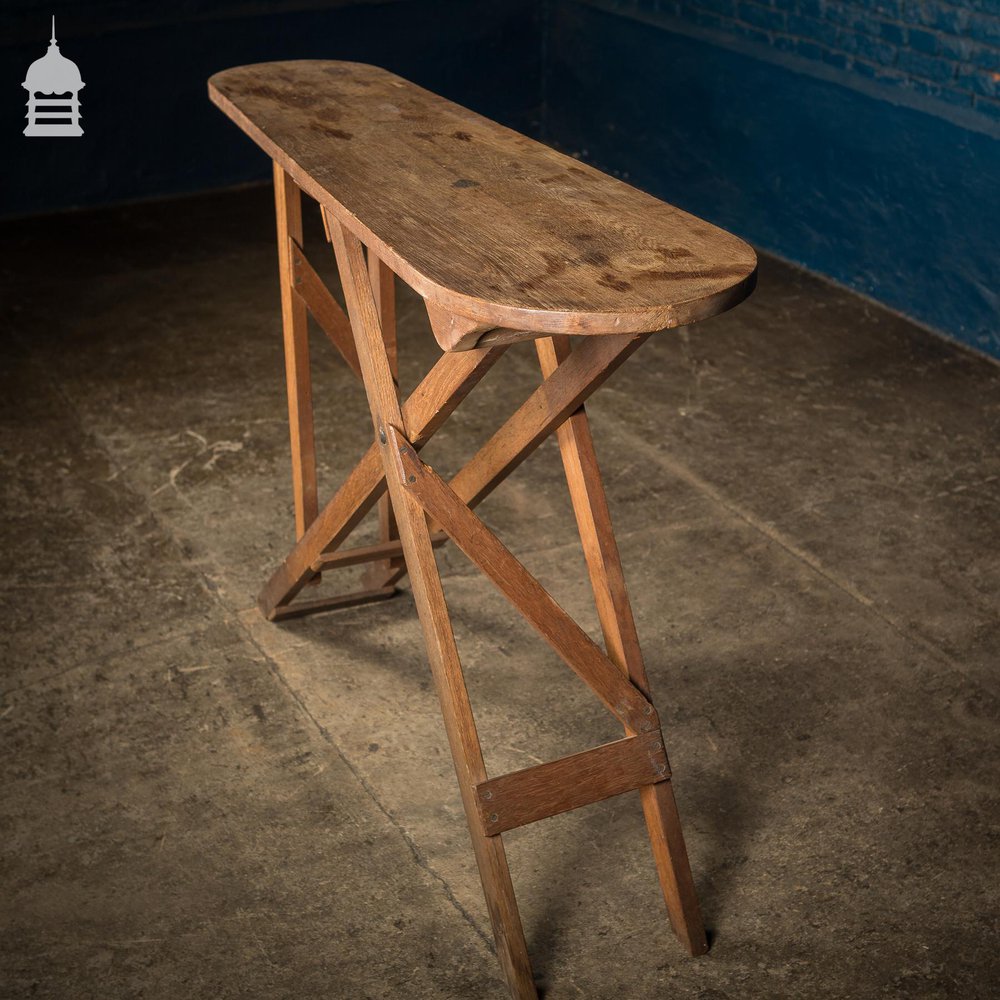 Early 20th C Teak Folding Ironing Board