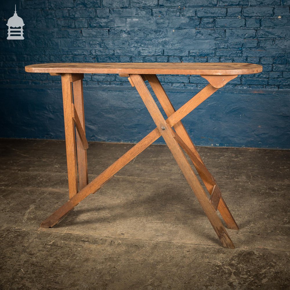 Early 20th C Teak Folding Ironing Board