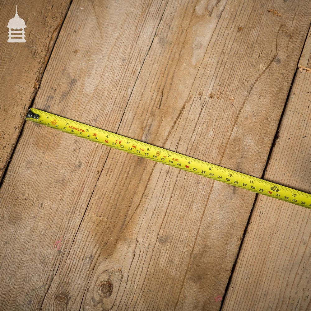 Batch of 44 Square Metres of Mixed Width Wide Original Georgian Pine Floorboards Up to 11¾"