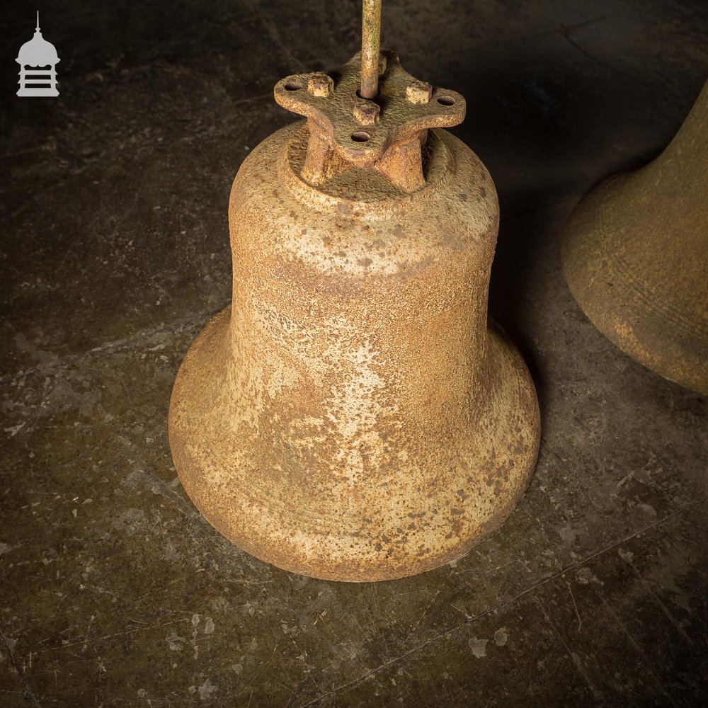 Set of 3 19th C Cast Iron Graduated Bells