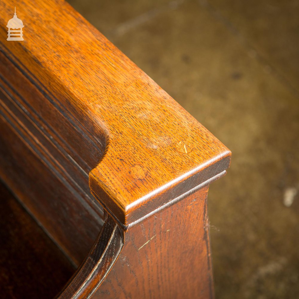 19th C Single Plank Walnut Banquet Table with Long Oak Pew Settles