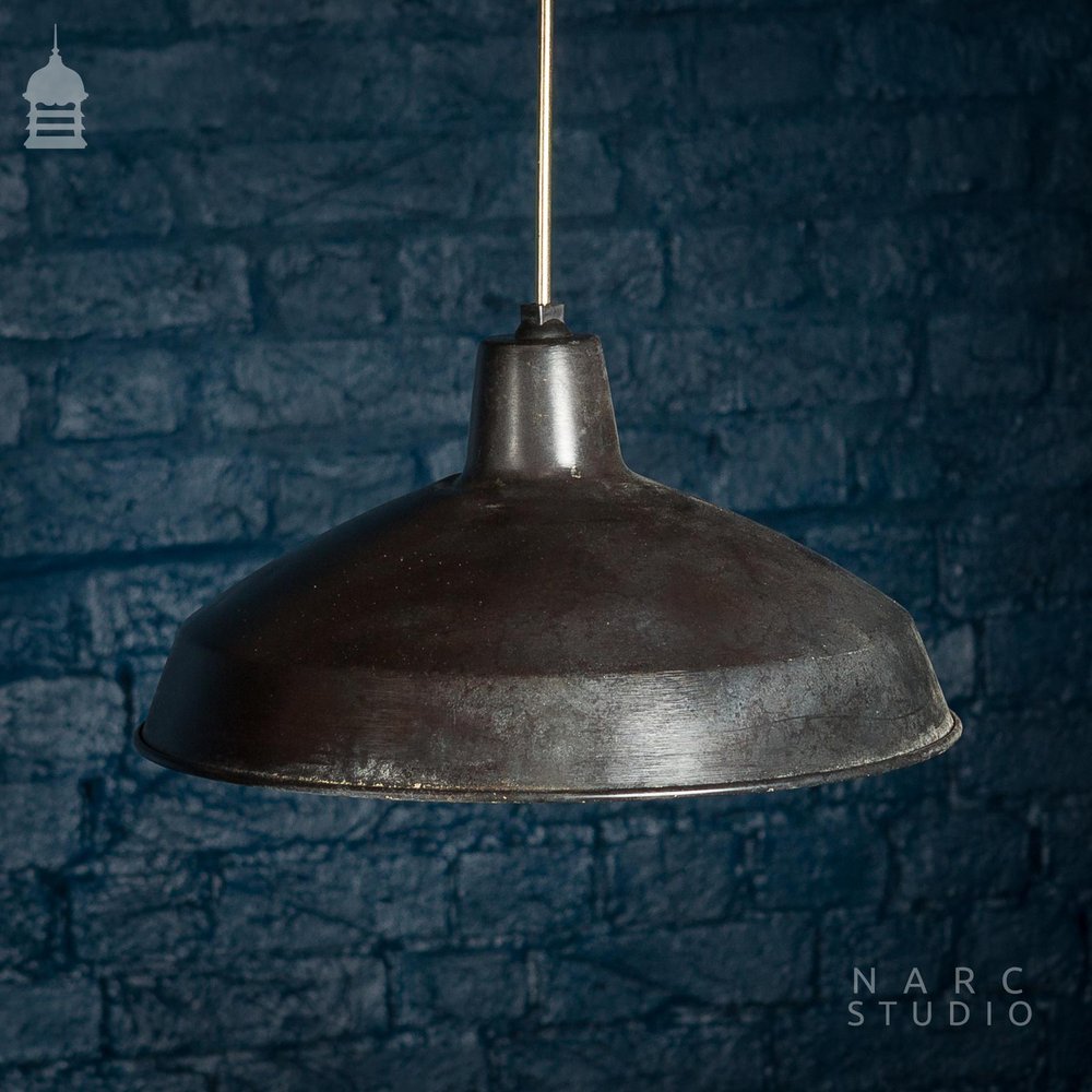 Batch of 5 NARC Studio Stripped Industrial Metal Light Shades