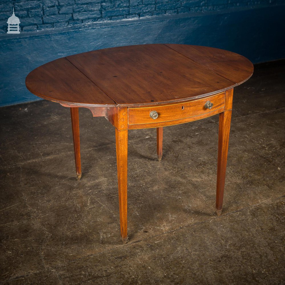 Small Regency Banded Mahogany Drop Leaf Table