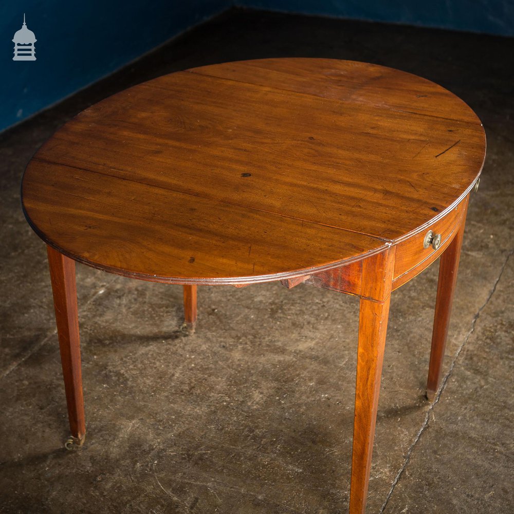 Small Regency Banded Mahogany Drop Leaf Table