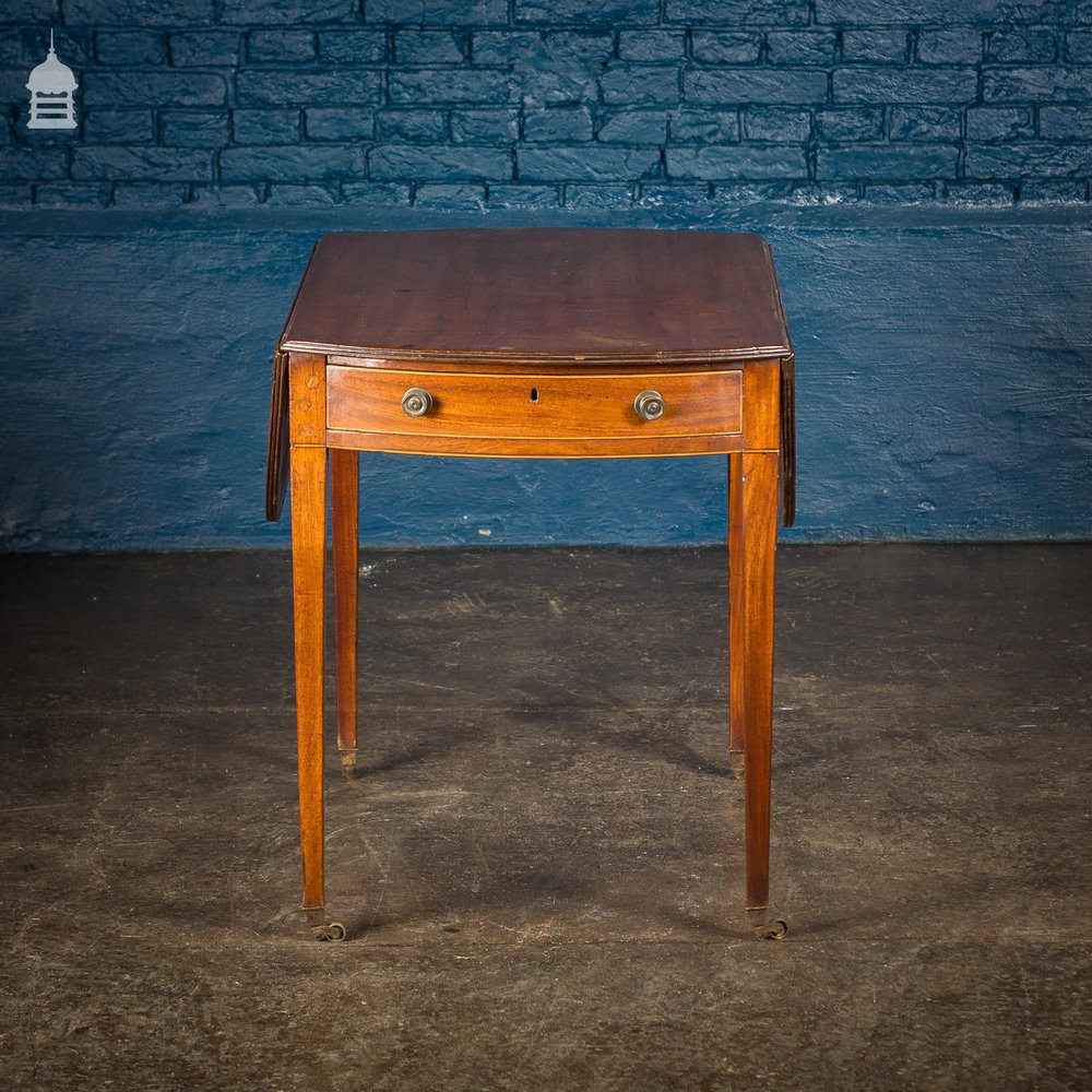 Small Regency Banded Mahogany Drop Leaf Table