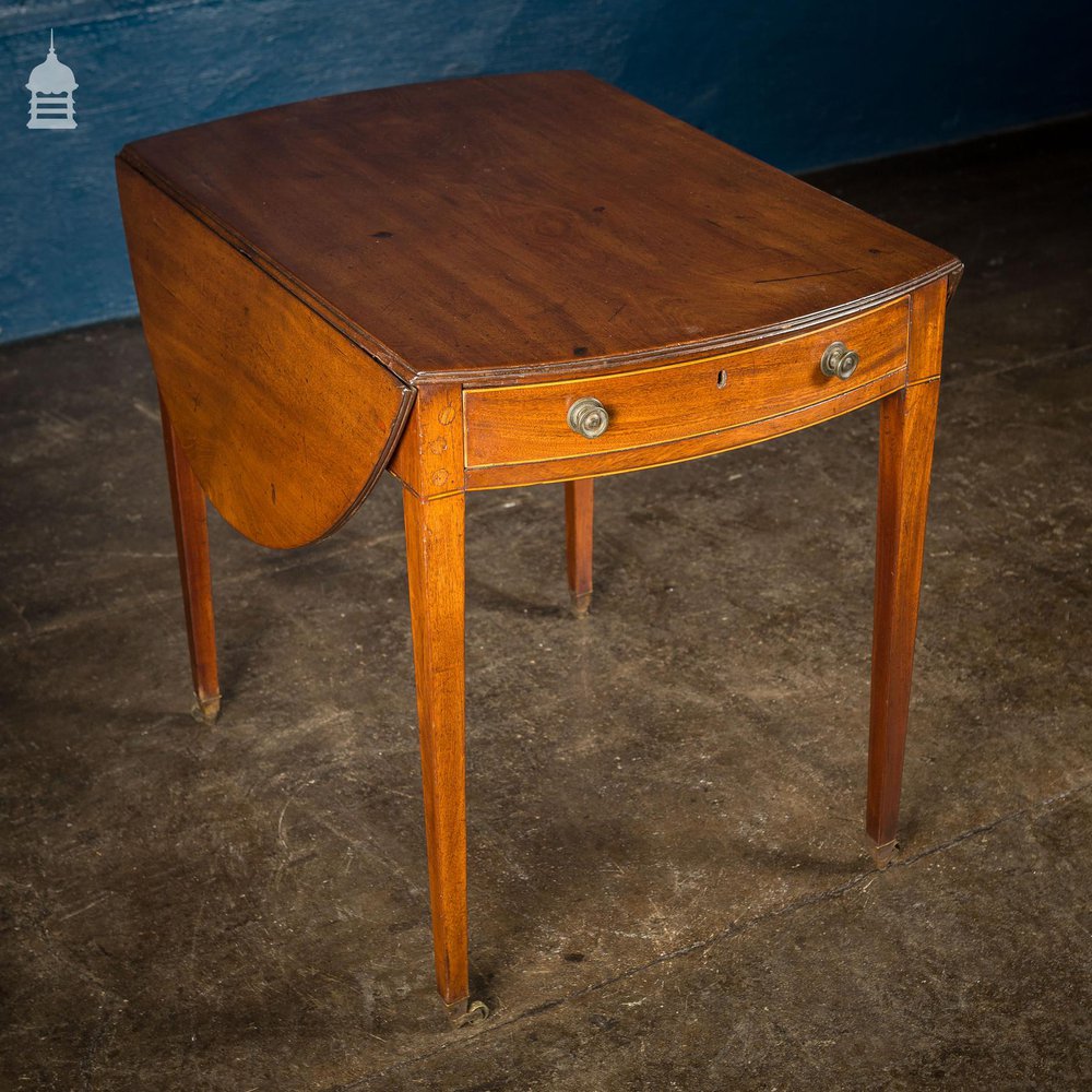 Small Regency Banded Mahogany Drop Leaf Table