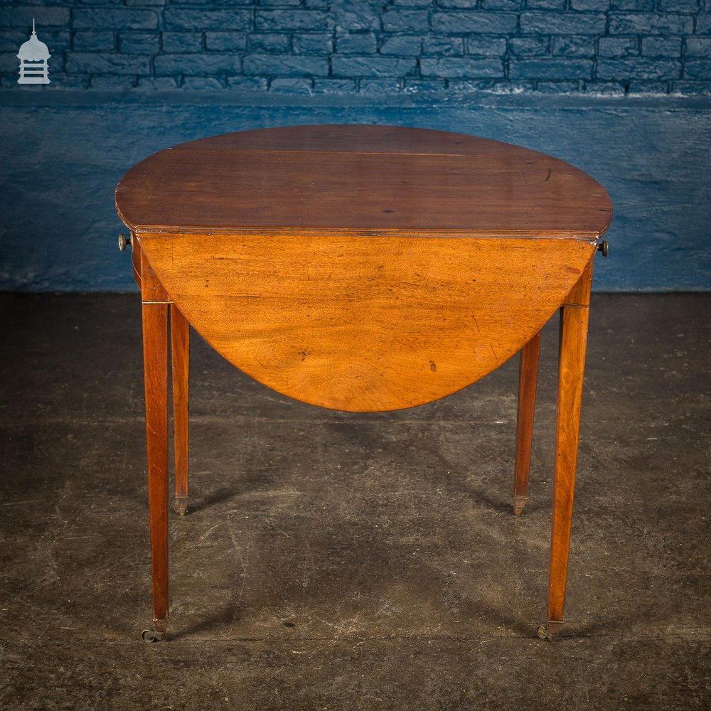 Small Regency Banded Mahogany Drop Leaf Table