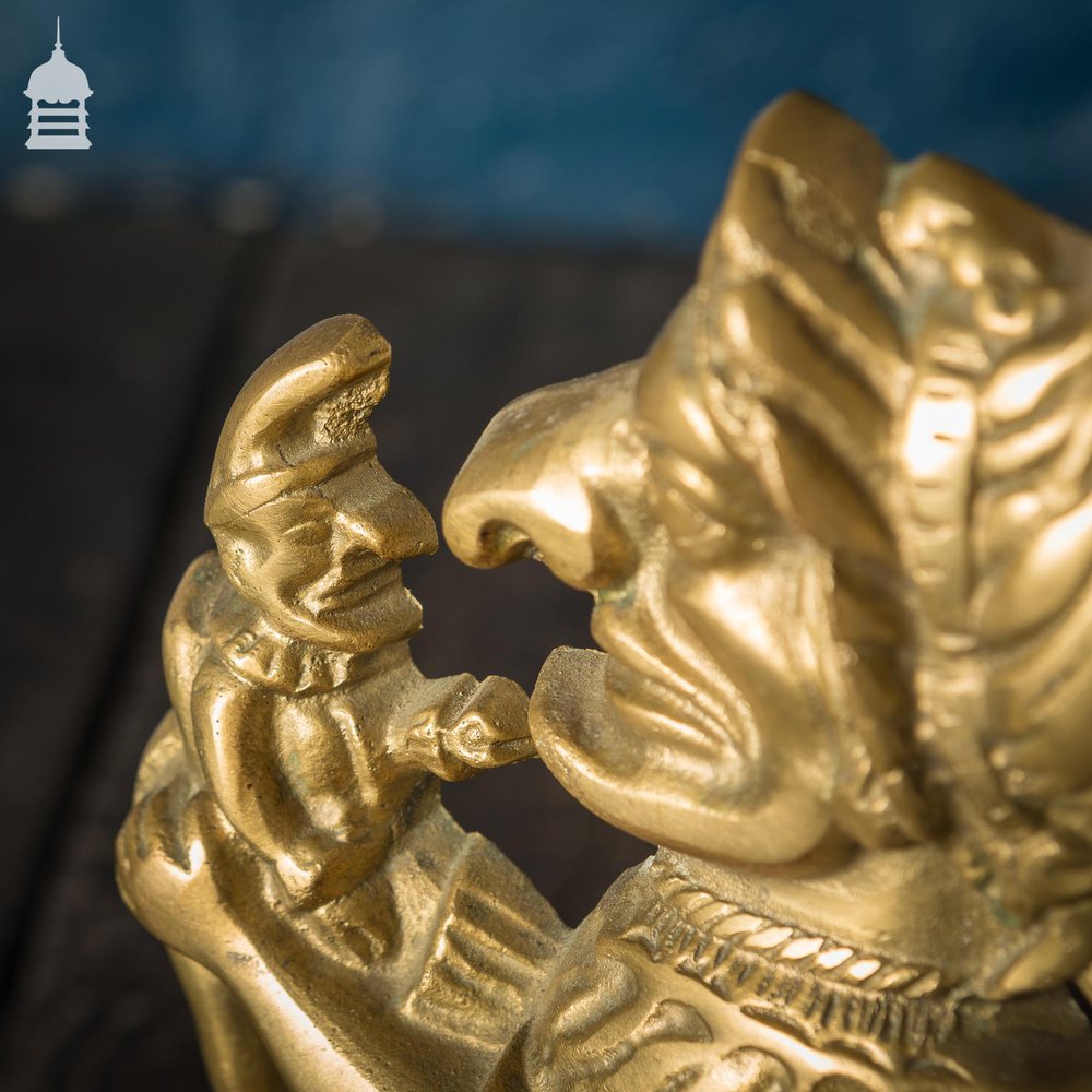 Pair of Vintage Brass ‘Punch and Judy’ Character Door Stops