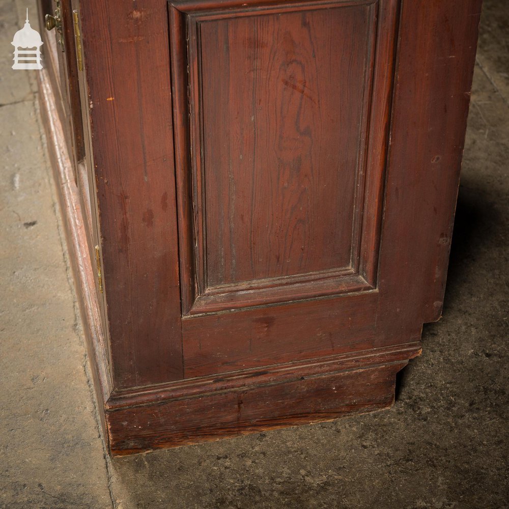 19th C Pitch Pine Pharmacy Sideboard Dresser with Scumble Finish