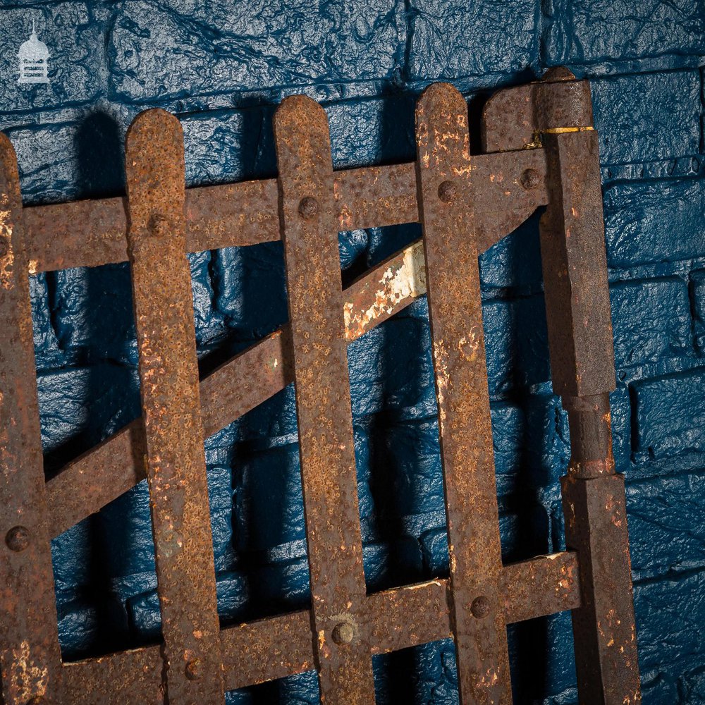 19th C Large Riveted Wrought Iron Gate