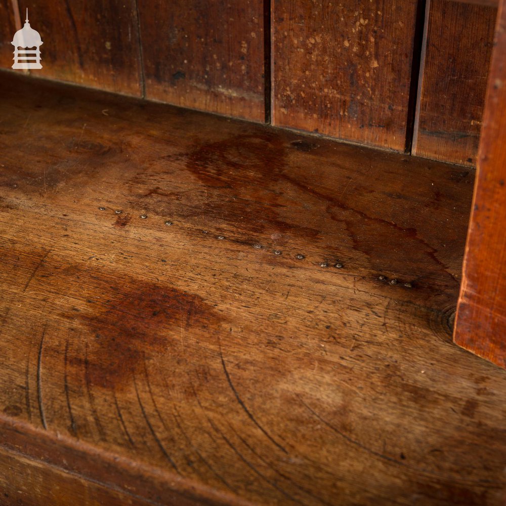 19th C Pitch Pine Pharmacy Sideboard Dresser with Scumble Finish