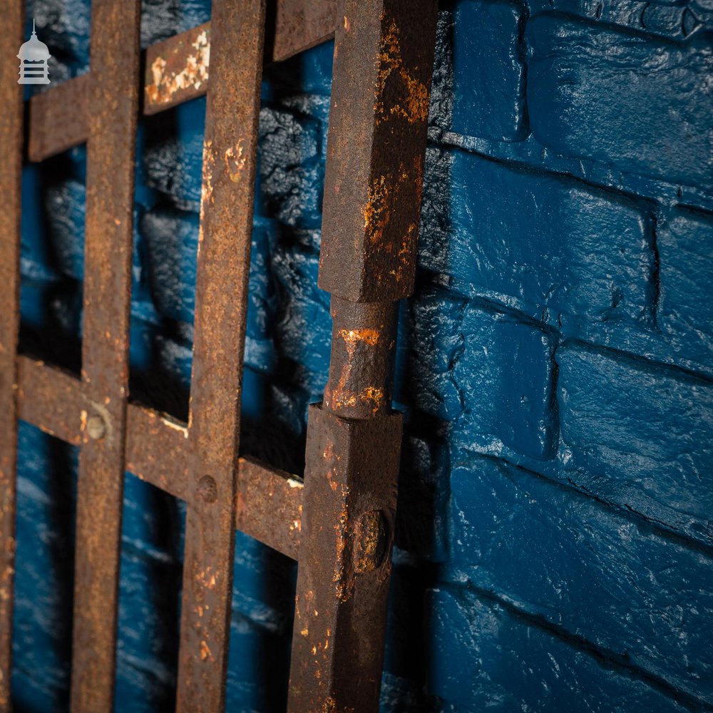 19th C Large Riveted Wrought Iron Gate