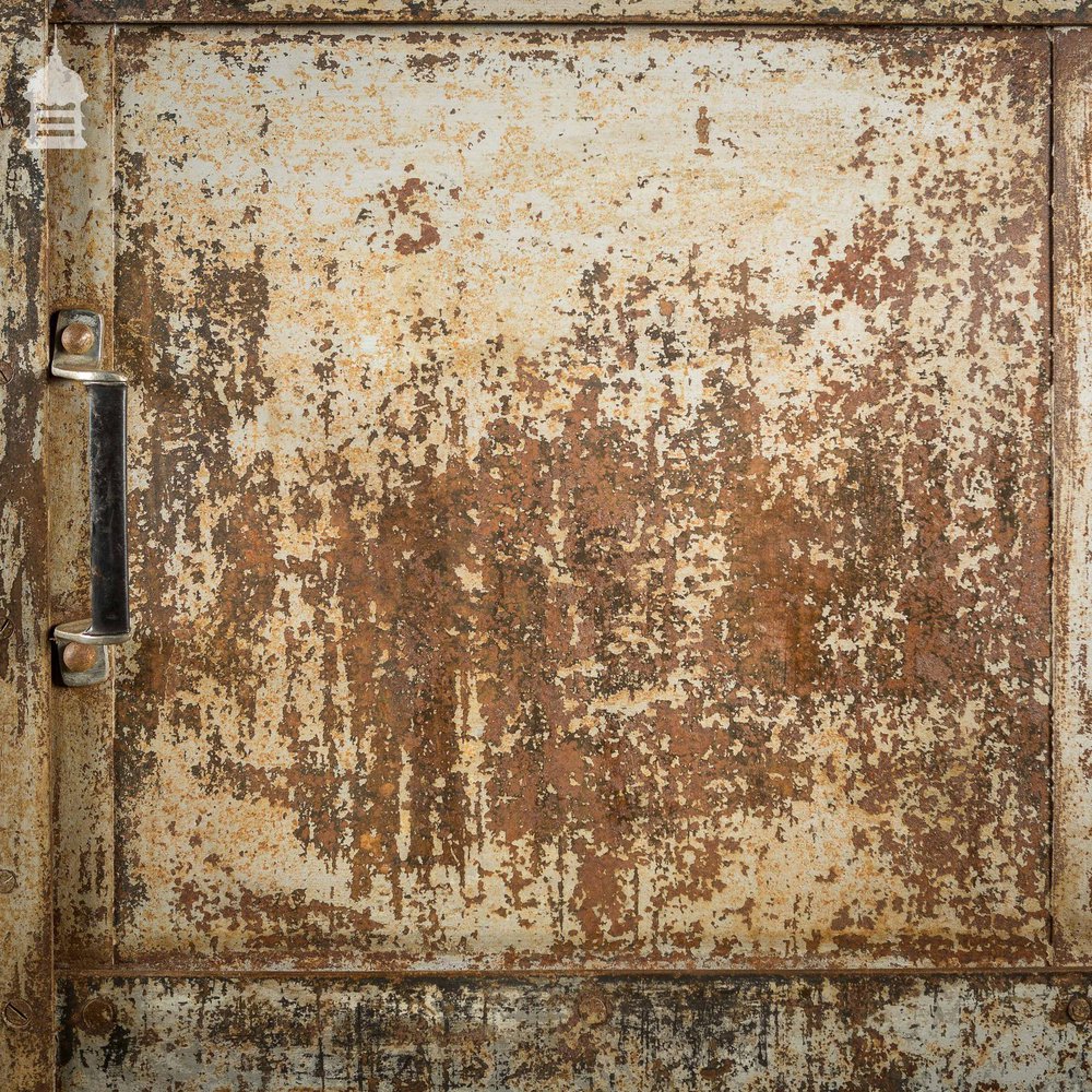 Double Sided Vintage Industrial Steel Workshop Cabinet