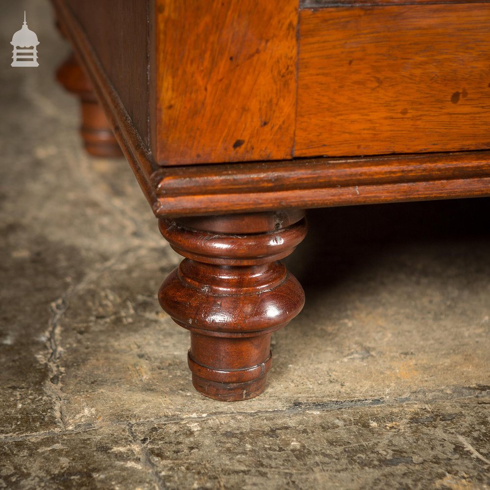 19th C Flame Mahogany Bookcase Cupboard