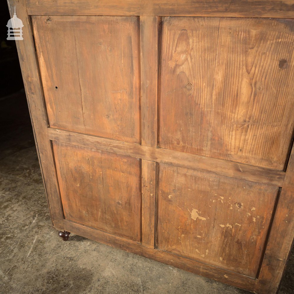 19th C Flame Mahogany Bookcase Cupboard