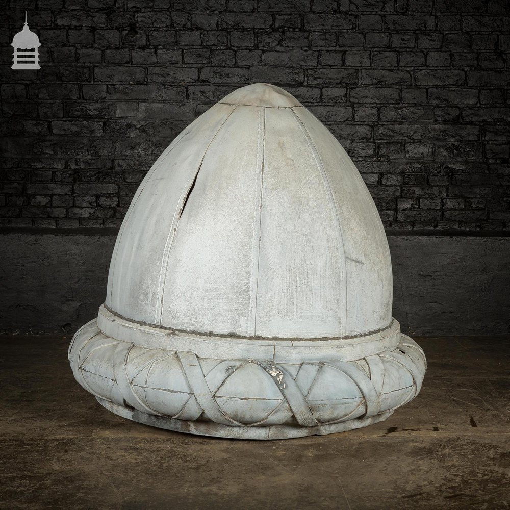 Large Early 19th C Zinc Architectural Acorn Finial Dome Cupola