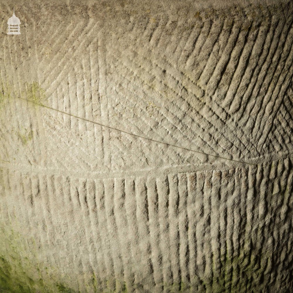 Georgian Bow Fronted Sandstone Trough with Decorative Detailing Reputedly From the Belvoir Estate [Number 1]