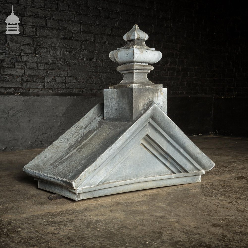 Early 19th C Zinc Architectural Door Pediment