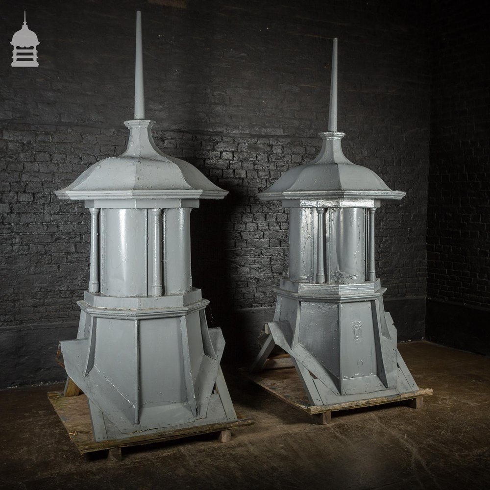 Pair Of Matching Cupola Ridge Vents Circa 1830 With Later Repairs