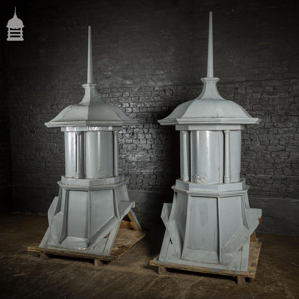 Pair Of Matching Cupola Ridge Vents Circa 1830 With Later Repairs